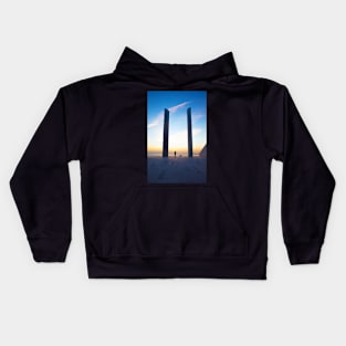 a man and two birds Kids Hoodie